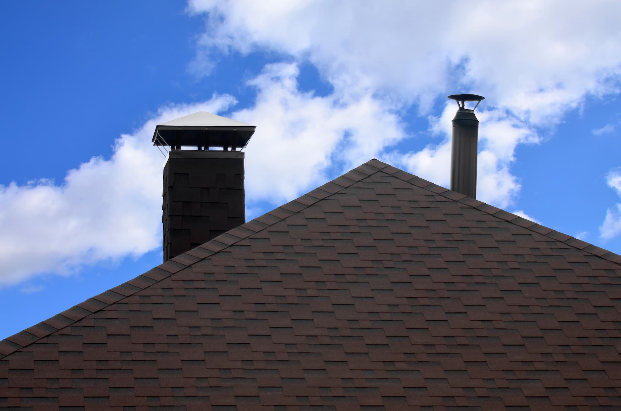 roof with blue sky in background
